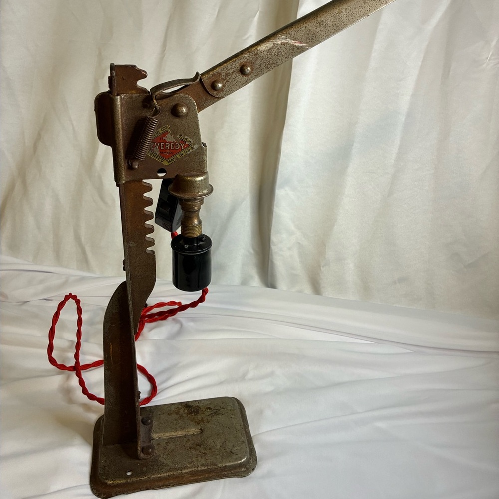 Vintage Metal Bottle Capper Lamp